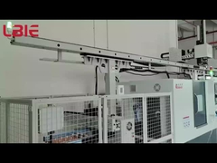 LBIE machines working in conjunction with gantry robotic arms to form an integrated production line.
