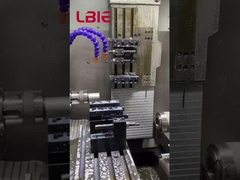 High-Efficiency CNC Lathe Machining with LBIE's Dual-Spindle, Dual-Turret Machine. #cnc #cnclathe