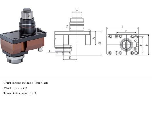 BMT Speed Increasing Axial Live Tool Holder For CNC Lathe Machine Cnc Live Tooling
