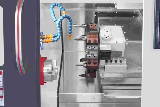 Medium Duty Custom Dual Turret Cnc Lathe With SYNTEC CNC Control System