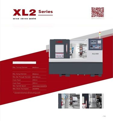 Medium Duty FANUC Live Tooling Lathe Horizontal Turret Lathe With 1 Channels Hydraulic System