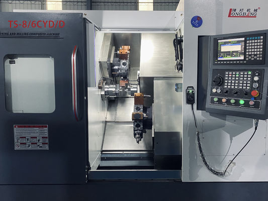 Syntec Powerful Dual Spindle Dual Turret Lathe For Manufacturing Plant