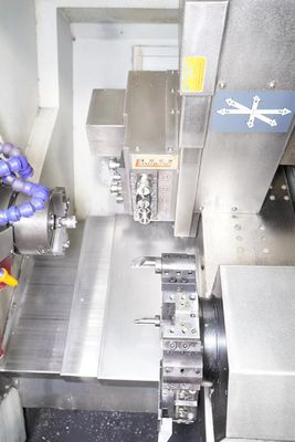 3 Axis FANUC Cnc Turning Milling Center 8 Hydraulic Chuck Live Tool