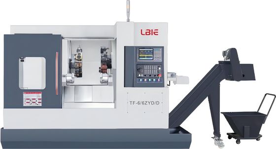 Torno Industrial Dual Spindle Dual Turret Lathe FANUC Syntec Cnc Control System