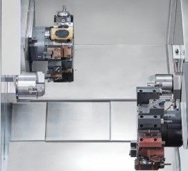 Metal Vertical Dual Spindle Dual Turret Lathe 3000 *2300 *2100 Dimension