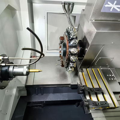 4 Axis C Axis Turn And Mill Machine Horizontal Slant Bed Lathe