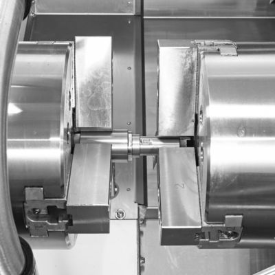 Double Spindle Cnc Mill Turn Lathe Interpolated Y Axis  For Metal
