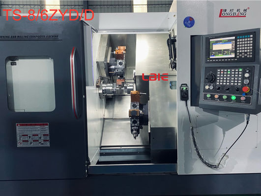 CNC Fanuc Dual Spindle Dual Turret Lathe 22m/Min Rapid Feedrate