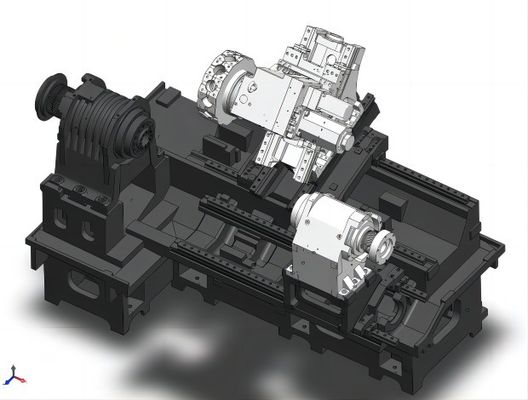 Horizontal 3 Axis Mini Cnc Lathe Machine Cnc Turret Lathe With Grease Lubrication